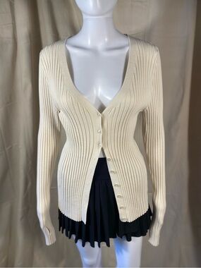 Weekday Majken Cardigan in Cream